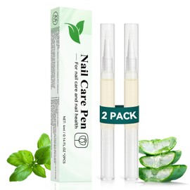 Nail Care Pen 8 ml, Pack of 2 Nail Care Pen Moisturises and Strengthens Nails with Aloe Vera, Tea Tree Oil, Vitamin E and More