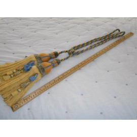 Lee Jofa Carousel 11.5" Double Tassel Tieback Yellow Blue for Curtains ONE(6avl)