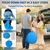 Baby Pool with Canopy, Foldable Pop Up Kiddie Pool with