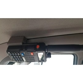 Folded Metal Baofeng UV5R Truck Overhead Console Mounting Bracket No Drilling Needed!!!