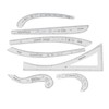 7Pcs Sewing Ruler Tailor Set Acrylic Clear French Curve Ruler
