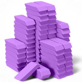Wearage 72 Count Purple Pencil Erasers Rectangular Rubber Eraser Bulk for Art and Office Use Classroom Study Drawing Sketch Supplies