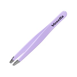 Vosella - Schräge Pinzette für Präzise Haarentfernung, Edelstahl, Made in Solingen - Lilac Dream
