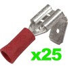 APUK 25 Piggy Back Red 6.3mm Spade Terminals Replacement for