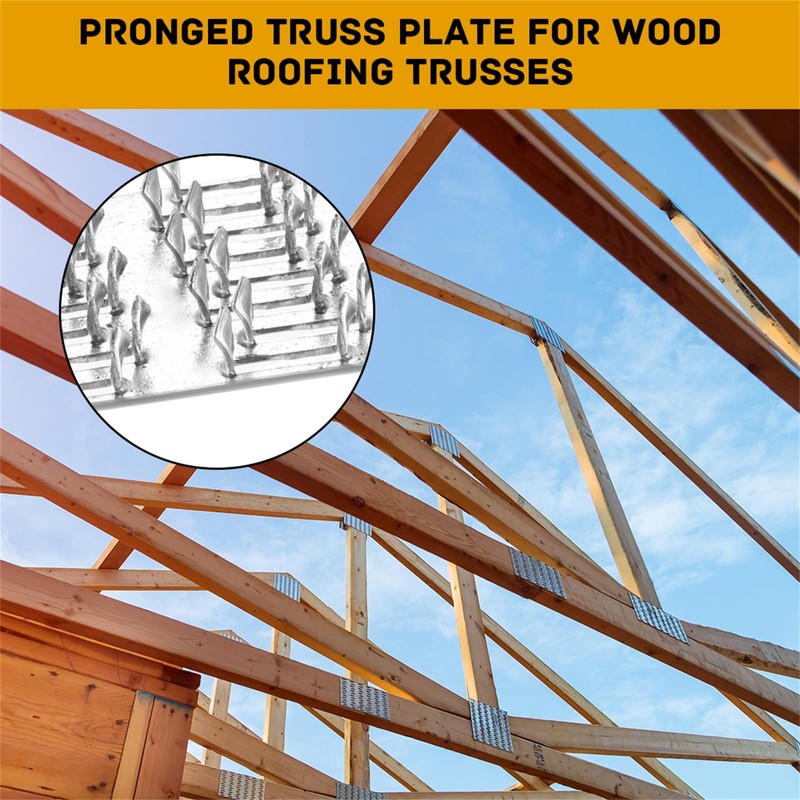 Pronged Truss Plate Flat Mending Plates with Nail Teeth Galvanized