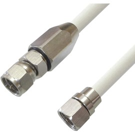 S4CFBAL-10WP Coaxial Cable S-4C-FB-AL 32.8 ft (10 m), White/White, Finished, Outdoor to Indoor Antenna Cable, One Side, Waterproof Contact Plug - One Side with Contact Stop, 4K8K (3224MHz), BS CS CATV