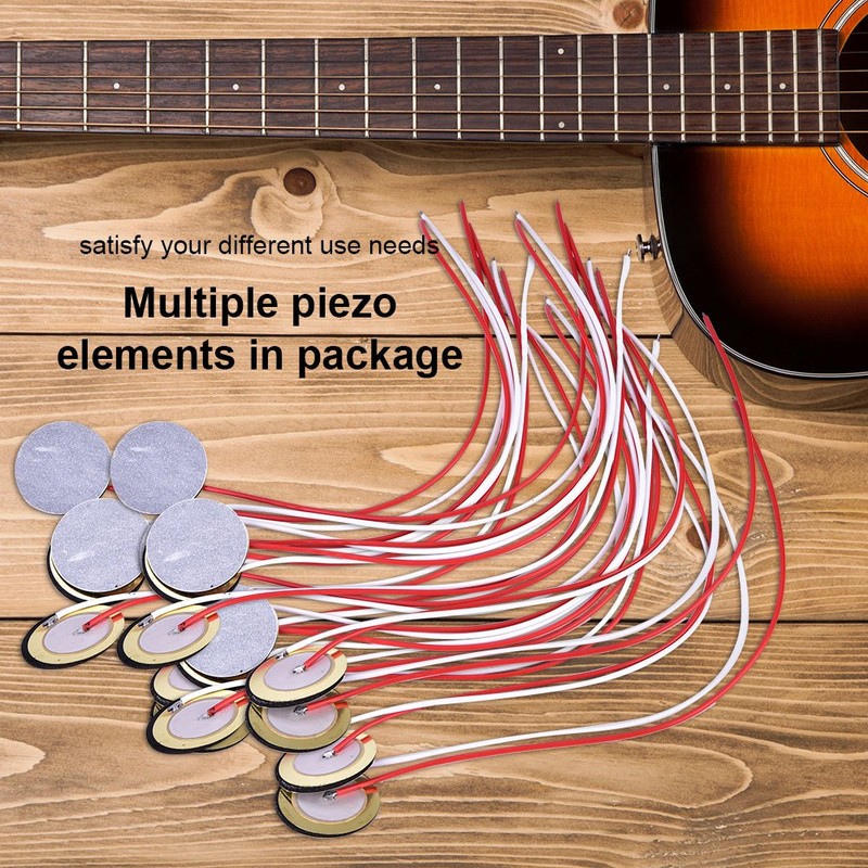 Alomejor Piezo Disc High Sensitivity Guitar Piezo Element Sensor with