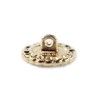 Craftisum Classic Golden Metal Base Black Enamel Sewing Shank Buttons