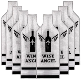 [UPGRADED PROTECTION] 8 Set (16 pcs) Reusable Wine Bags for Travel, Wine Travel Protector, Bottle Travel Sleeve Case For Airplane, Car, Cruise, TRIPLE Protection Luggage Leakproof Safety Impact Resist