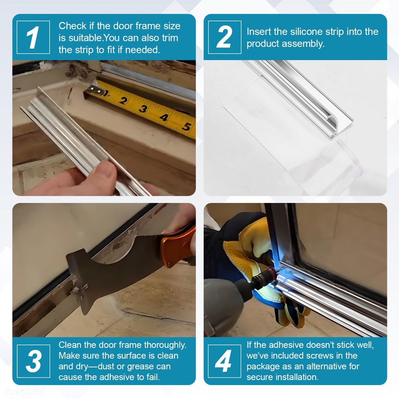 25" Shower Door Bottom Deflector for Chrome Framed Shower Door