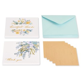 Papyrus Sympathy Thank You Cards with Envelopes, Eucalyptus Leaves (20-Count)