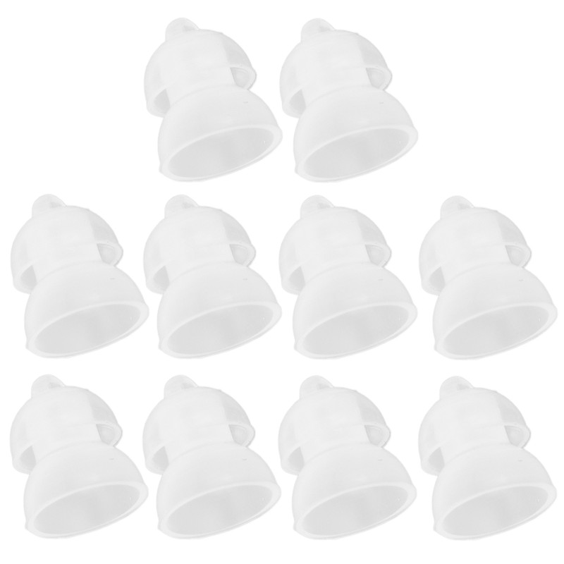 10Pcs Silicone Eartips Double Layer Washable Design Antistatic Detachable Earbud