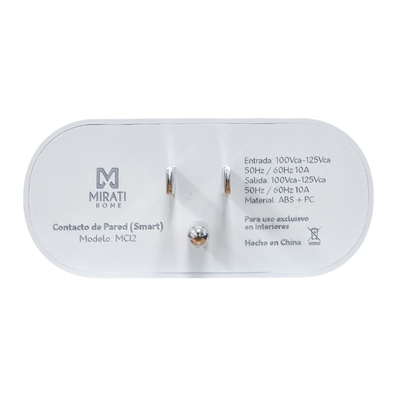 MIRATI HOME Contacto Inteligente MCI2. Smart Plug, Wi-Fi 2.4GHz, Función