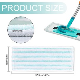 FYSL Set of 2 Mop Covers for Leifheit Clean Twist M Ergo Micro Duo, Floor Mop Replacement Cover, Microfibre Mop Cover, Replacement Mop Covers for All Floors
