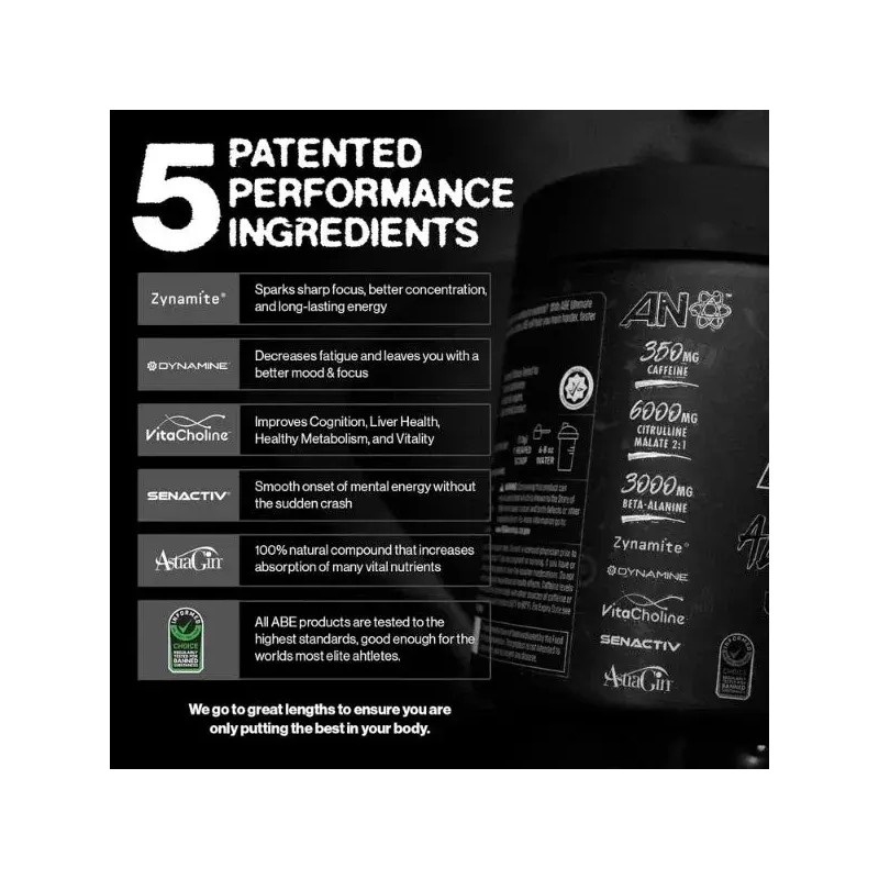 An Abe Ultimate Pre-workout Pre-entreno 30 Servs Sabor Sour Gummy