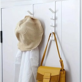 Over the Door Clothes Hanger Rack – 5-Hook Plastic Storage Organizer for Bedroom Bags, Clothes and Accessories