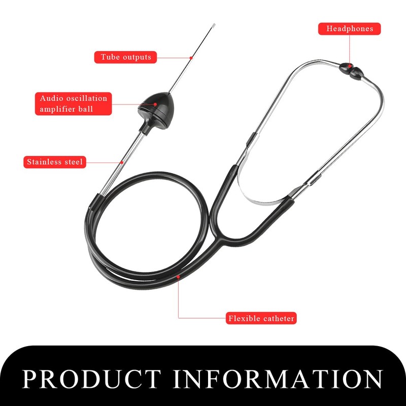 Yourkar Car Engine Mechanics Stethoscope, Stainless Steel Auto Engine Diagnostic