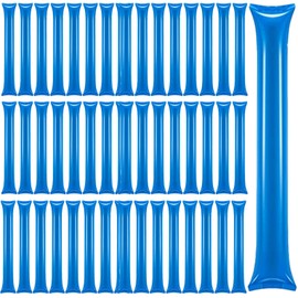 Civaner 48 Pcs Thunder Stick Team Spirit Boom Stick Cheering Accessories Cheerleading Spirit Noise Maker Plastic Clapper Inflatable Noise Maker Sports Supply(Blue)