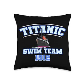 Titanic RMS Titanic Designs Titanic History Vintage Cruise Ship Throw Pillow, 16x16, Multicolor