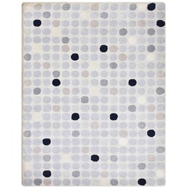 Hand Tufted Wool ECO-Friendly Area Rugs - 5'x7'6'', Rectangle Shape, Cream, Contemporary Modern Design, High Pile Handmade Anti Skid Area Rugs for Living Room, Bed Room (K03102)