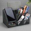 Mesh Office Desktop Organizer Multifunctional Metal 7 Compartments Pen Holder