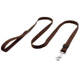 TAIAN Adjustable Nylon Dog Leash, 6FT/10 FT Long Dog Leashes for Small Medium Large Dogs (1 in x 6 ft, Brown)
