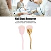 2pcs Nail Dust Remover Pink Rose Nail Powder Cleaning Brush