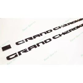 grand cherokee 2PCS 2021+ Jeep Grand Cherokee WL/WK Side Door Nameplate Emblem Gloss Black