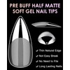Soft Gel Nail Tips Medium Stiletto, 120PCS Pre Buff Full