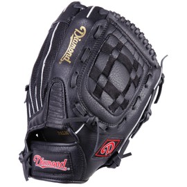 Diamond D-700 Series Baseball Glove (Black, 12-Inch)