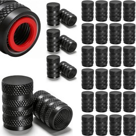 32PCS Tapones para Llantas con Anillo de Sellado, Tapones Valvulas, Cubre Valvulas, Valve Stem Caps, Compatibles con Llantas de Carro, Camioneta, Motocicleta, BMX y Bicicletas
