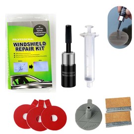 Kunsia Glass Repair Kit Windshield, 2024 New Windshield Crack Repair Fluid, Repairs Chips, Cracks up to 12 in, for Automotive Glass (1 Set)