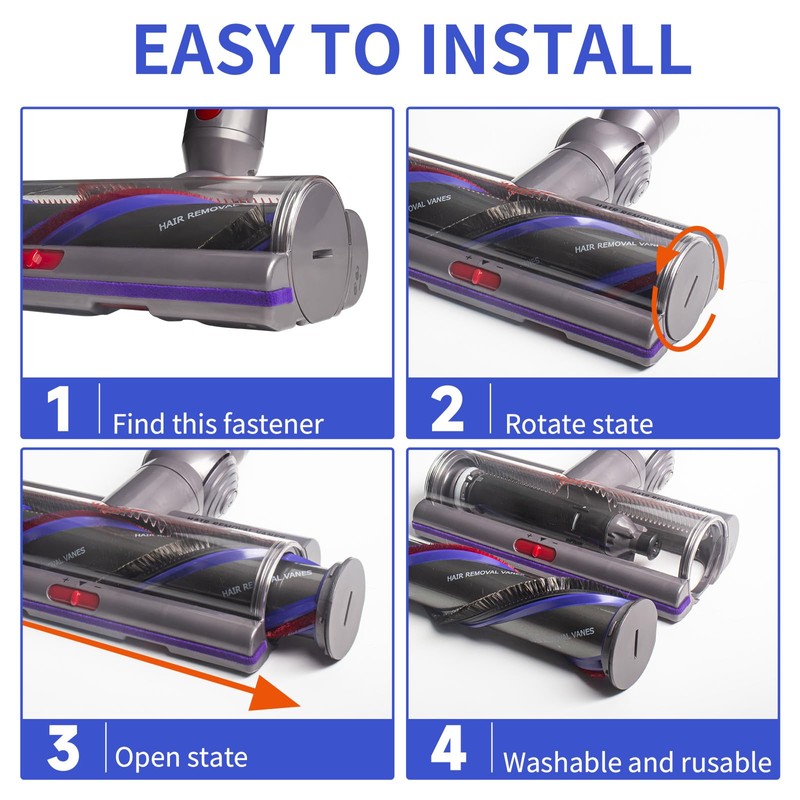 Upgrade High Torque Brush Head Replacement for Dyson V11, V15,