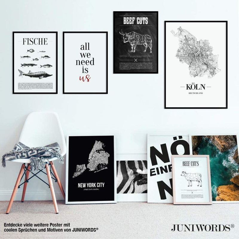 JUNIWORDS Mainz White City Poster, white