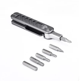 SUNWAYFOTO DW-02+ Folding Tool Set with Hex Key Wrenches Stainless Steel 2.5/3/4/5mm, Phillips and Flat Head, Edc Multitool Keychain Screwdriver
