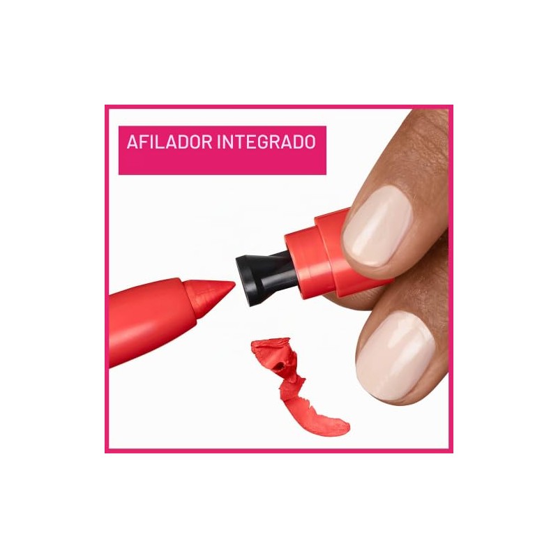 Maybelline SuperStay Ink Crayon Matte Longwear Lipstick con sacapuntas integrado,
