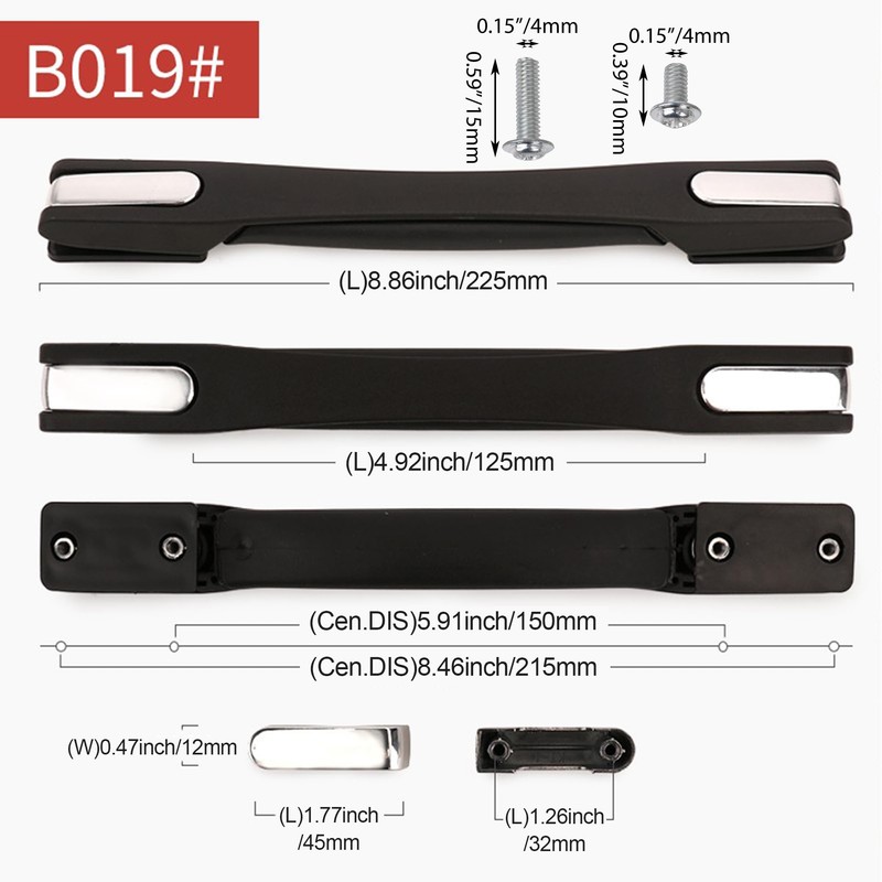 Mxfans Suitcase Luggage Suitcase 12.5 cm B019 Replacement Strap Flexible