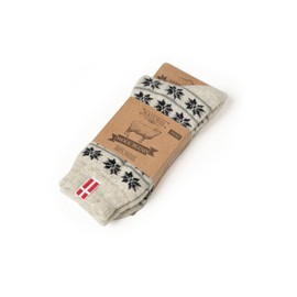 HomeOfSocks One Pair of 80% Wool Socks Denmark Flag, charcoal