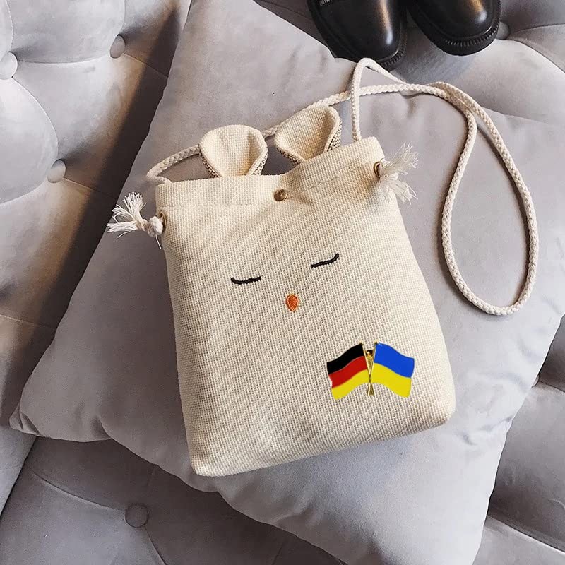 Germany-Ukraine Friendship Pin Flags Pin Germany and Ukrainian Flag Lapel