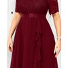 Plus Size Wedding Guest Dress Semi Formal Burgundy Holiday Cocktail