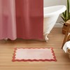 MONDAY MOOSE Bath Mat with Scalloped Wavy Ripple Design, Microfiber