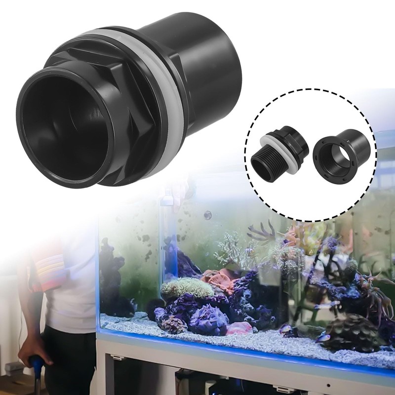PVC Threaded Tank Connector for Fish Pond Filter Systems with