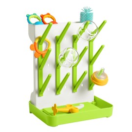 MeCids Baby Bottle Drying Rack, Vertical Standing Bottle Dryer Rack Holder, Space Saving Baby Bottle Drying Rack for Countertop - Holds Up to 12 Baby Bottles