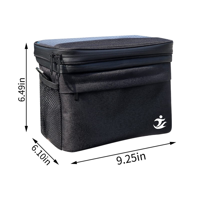 MKYRLX Bicycle Handlebar Bag, Insulated Lunch Bag, Portable with Touchscreen