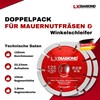 LXDIAMOND 2x Diamond Cutting Disc 125 mm x 22.23 mm