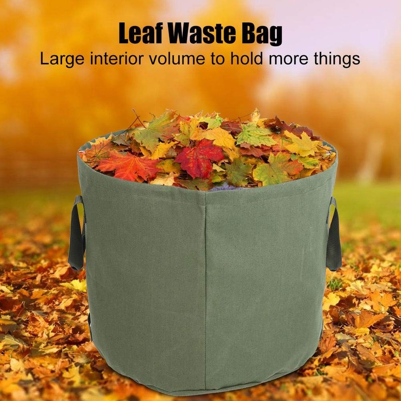 Yosooo Portable Waterproof Reusable Canvas Garden Lawn Leaf Trash Waste