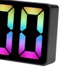 Colorful LED Digital Alarm Clock Large LED Screen Electronic Alarm