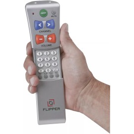 FLIPPER LARGE BUTTON TV REMOTE CONTROL MULTIPLE SET UP LOW VISION EASY TO USE!