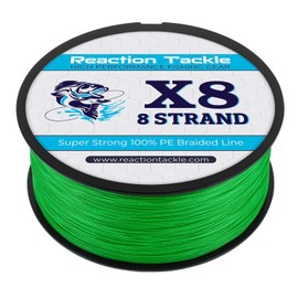 Reaction Tackle Reaction Tackle Braided Fishing Line - 8 Strand Hi Vis Green 50LB 1000yd