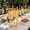 24 Pack Amber Plastic Champagne Flutes for Weddings Birthdays